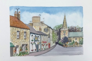 1_Warkworth-village-Sue-Dudill-Artist-Northumberland