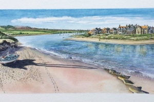 Alnmouth-Estuary-Boat-Sue-Dudill-Artist-Northumberland