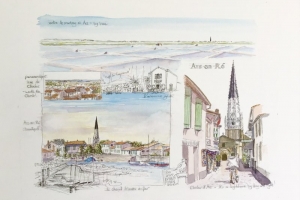 Ars Watercolour Sketch Sue Dudill Artiste Ile de Re