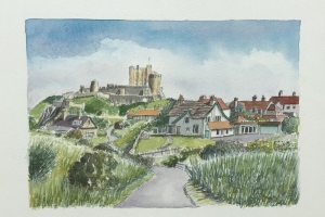 Bamburgh-The-Wynding-Sue-Dudill-Artist-Northumberland