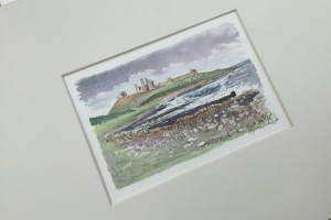 Dunstanburgh-Castle-large-mount-Sue-Dudill-Artist-Northumberland