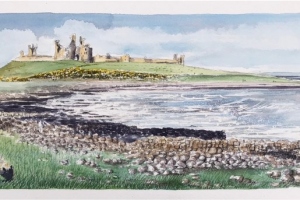 Dunstanburgh-with-Sheep