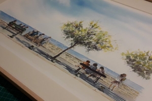 Front de mer La Flotte Sue Dudill artiste ile de re