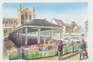 Hexham-Market-Sue-Dudill-Artist-Northumberland