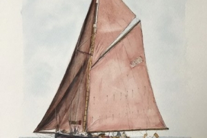 Ile de Re voilier rouge