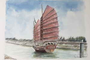 Jonque Ars Sue Dudill artiste Ile de Re