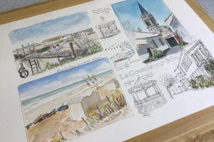 La Couarde Sketch Sue Dudill Artiste Ile de Re