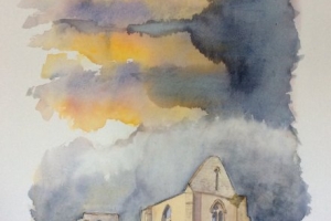 La Flotte Abbaye Orage Sue Dudill Artiste Ile de Re
