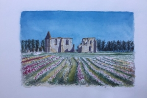 La Flotte Abbaye Printemps Sue Dudll artiste Ile de Re