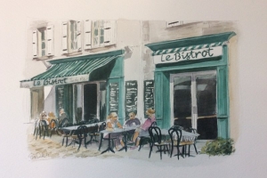 La Flotte Le Bistro Sue Dudill artiste Ile de Re