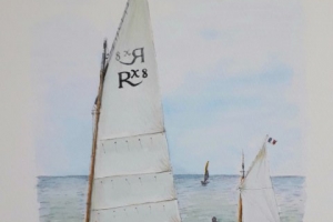 La Flotte vieux greements 2 sails Sue Dudill Artiste Ile de Re