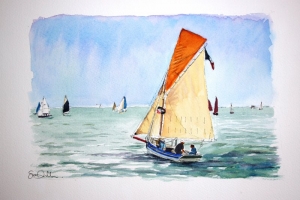 La Flotte vieux greements Sue Dudill Artiste Ile de Re