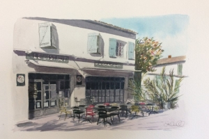 La Noue Bar a Quai 2 Sue Dudill Artiste Ile de Re