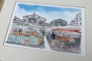 La Rochelle market Sue Dudill Artiste Ile de Re