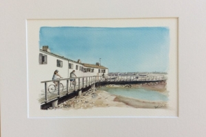 Le Port de Loix half size Sue Dudill artiste Ile de Re