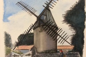 Le moulin au bois Sue Dudill Ile de Re