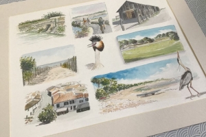 Les Portes Sketch 2 Sue Dudill artiste Ile de Re