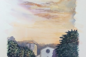 Loix Eglise O Sue Dudill Artiste de l'ile de Re