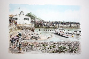 Loix Fete du Port Sue Dudill Artiste Ile de Re