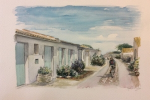 Loix rue des Minees Sue Dudill Ile de Re artiste