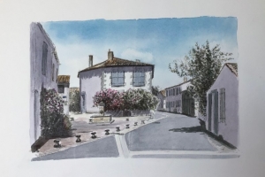 Loix rue du Peulx Sue Dudill artiste ile de re