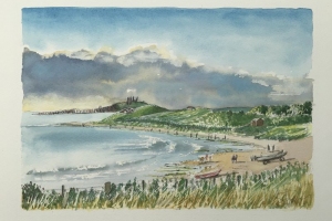 Low-Newton-boats-castle-Sue-Dudill-Artist-Northumberland