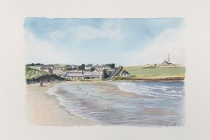 Low-Newton-from-the-beach-Sue-Dudill-Artist-Northumberland