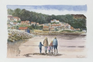 Runswick Bay Sue Dudill artiste ile de Re