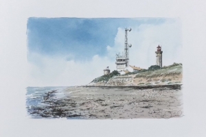 St Clement 2 phares semaphore 2021 Sue Dudill Ariste Ile de Re