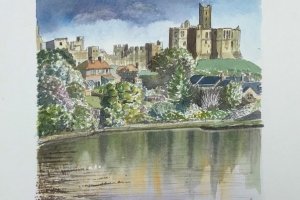 Warkworth-Castle-Square-Sue-Dudill-Artist-Northumberland