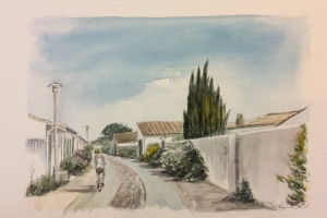 rue des minees  Loix  2 Sue Dudill artiste ile de Re